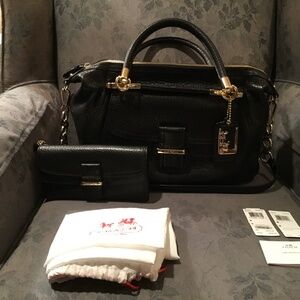 COACH MADISON PINNACLE PEBBLED LEATHER LILY & MATCHING WALLET